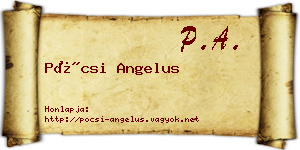 Pócsi Angelus névjegykártya